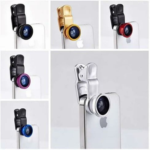 3-in-1 Universal Clip on Smartphone Camera Lens - 6 Colors Ingos Elektronik Shop