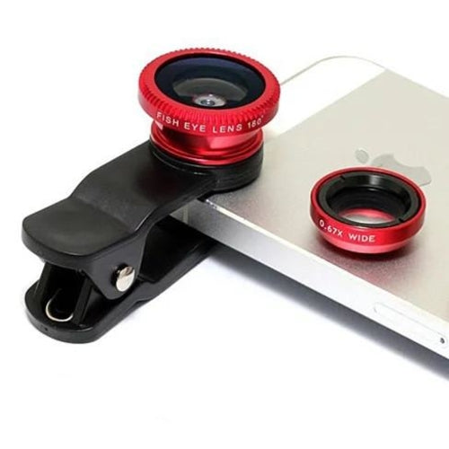 3-in-1 Universal Clip on Smartphone Camera Lens - 6 Colors Ingos Elektronik Shop
